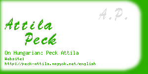 attila peck business card